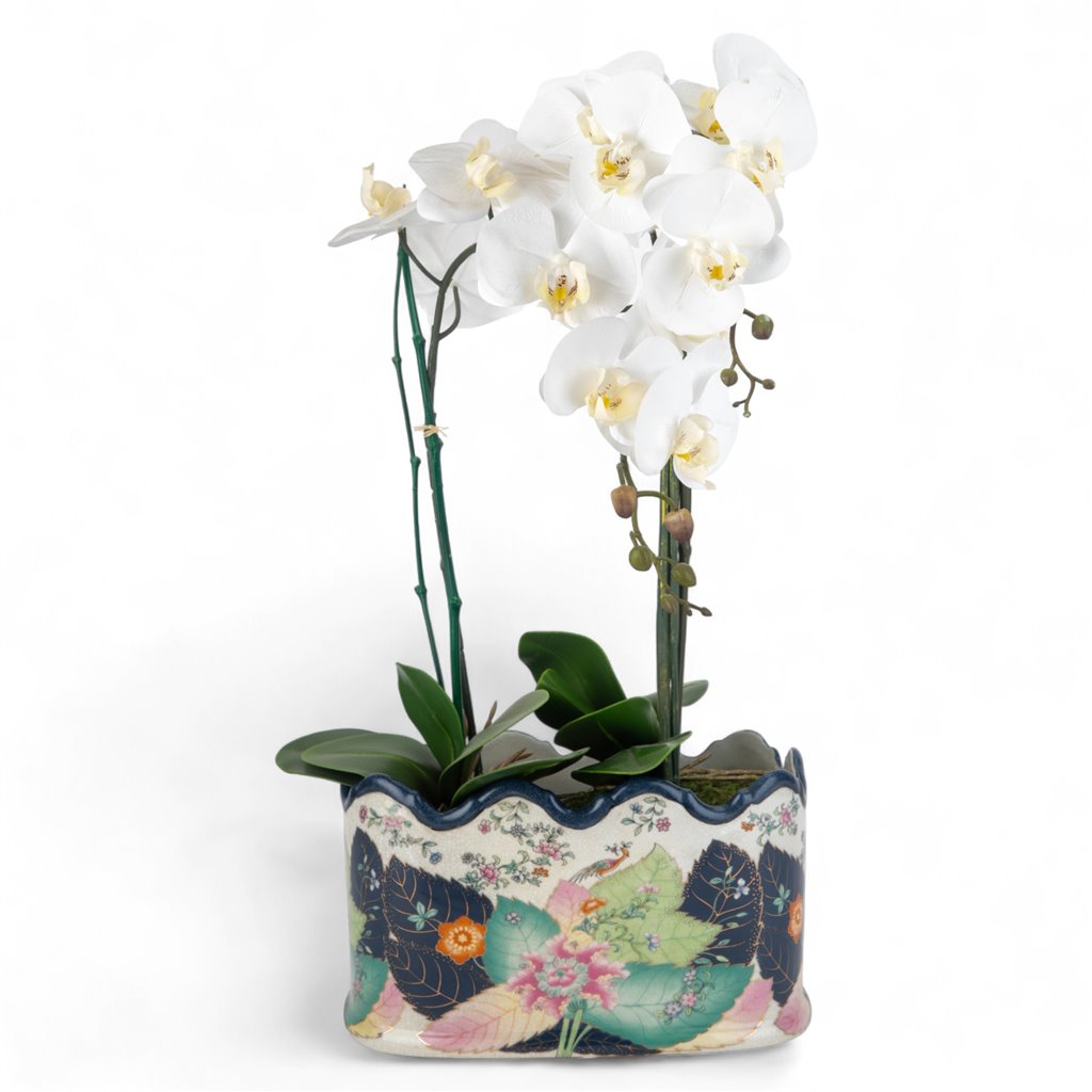 Danny's Fine Porcelain Porcelain Planter - Tobacco Leaf
