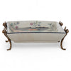 Danny's Fine Porcelain Porcelain Tray with Bronze Dragonfly - Tobacco Leaf