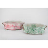 Danny's Fine Porcelain Porcelain Oval Basin with Ormolu Handles-Pink and White Willow