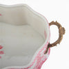 Danny's Fine Porcelain Porcelain Oval Basin with Ormolu Handles-Pink and White Willow