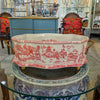 Danny's Fine Porcelain Porcelain Oval Basin with Ormolu Handles-Pink and White Willow