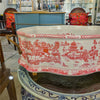 Danny's Fine Porcelain Porcelain Oval Basin with Ormolu Handles-Pink and White Willow