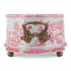 Danny's Fine Porcelain Porcelain Oval Basin with Ormolu Handles-Pink and White Willow