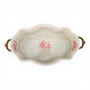 Danny's Fine Porcelain Porcelain Oval Basin with Ormolu Handles-Pink and White Willow