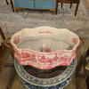 Danny's Fine Porcelain Porcelain Oval Basin with Ormolu Handles-Pink and White Willow