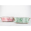 Danny's Fine Porcelain Porcelain Oval Basin with Ormolu Handles-Pink and White Willow