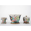 Danny's Fine Porcelain Porcelain Cachepot with Ormolu Base-Tobacco Leaf A Vibrant Porcelain Cachepot