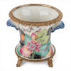 Danny's Fine Porcelain Porcelain Cachepot with Ormolu Base-Tobacco Leaf A Vibrant Porcelain Cachepot