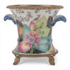 Danny's Fine Porcelain Porcelain Cachepot with Ormolu Base-Tobacco Leaf A Vibrant Porcelain Cachepot