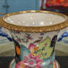 Danny's Fine Porcelain Porcelain Cachepot with Ormolu Base-Tobacco Leaf A Vibrant Porcelain Cachepot