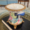 Danny's Fine Porcelain Porcelain Cachepot with Ormolu Base-Tobacco Leaf A Vibrant Porcelain Cachepot