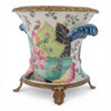 Danny's Fine Porcelain Porcelain Cachepot with Ormolu Base-Tobacco Leaf A Vibrant Porcelain Cachepot