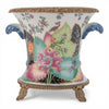 Danny's Fine Porcelain Porcelain Cachepot with Ormolu Base-Tobacco Leaf A Vibrant Porcelain Cachepot