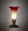 8" High Seafoam/Cranberry Victorian Accent Lamp