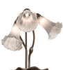 16" High Gray Tiffany Pond Lily 3 Light Accent Lamp