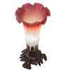 8" High Pink/White Tiffany Pond Lily Victorian Accent Lamp