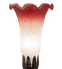 8" High Pink/White Tiffany Pond Lily Victorian Accent Lamp