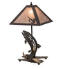 21.5" High Leaping Trout Table Lamp