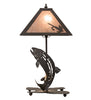 21.5" High Leaping Trout Table Lamp