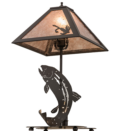 21.5" High Leaping Trout Table Lamp