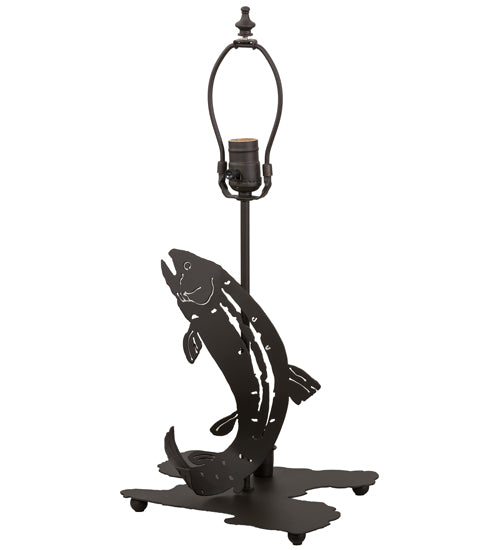 21.5" High Leaping Trout Table Lamp