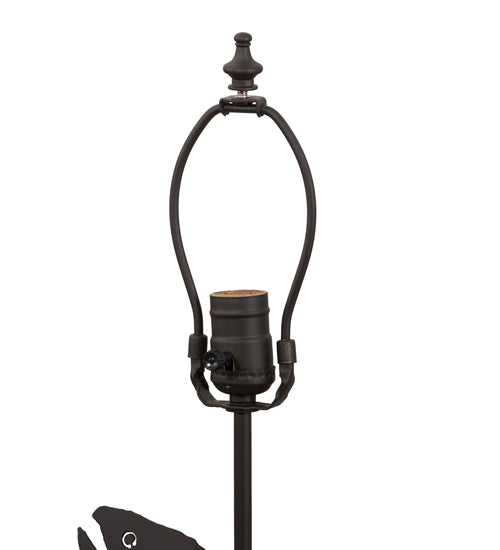 21.5" High Leaping Trout Table Lamp