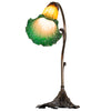 15" High Amber/Green Tiffany Pond Lily Accent Lamp