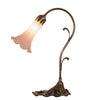 15" High Pink Tiffany Pond Lily Accent Lamp