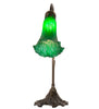 15" High Green Tiffany Pond Lily Accent Lamp