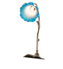 15" High Pink/Blue Tiffany Pond Lily Accent Lamp