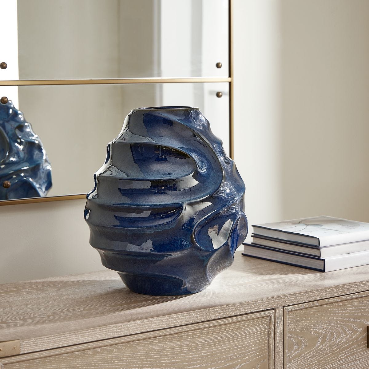 Uttermost Helix Swirl Indoor-Outdoor Vase - CLOSEOUT