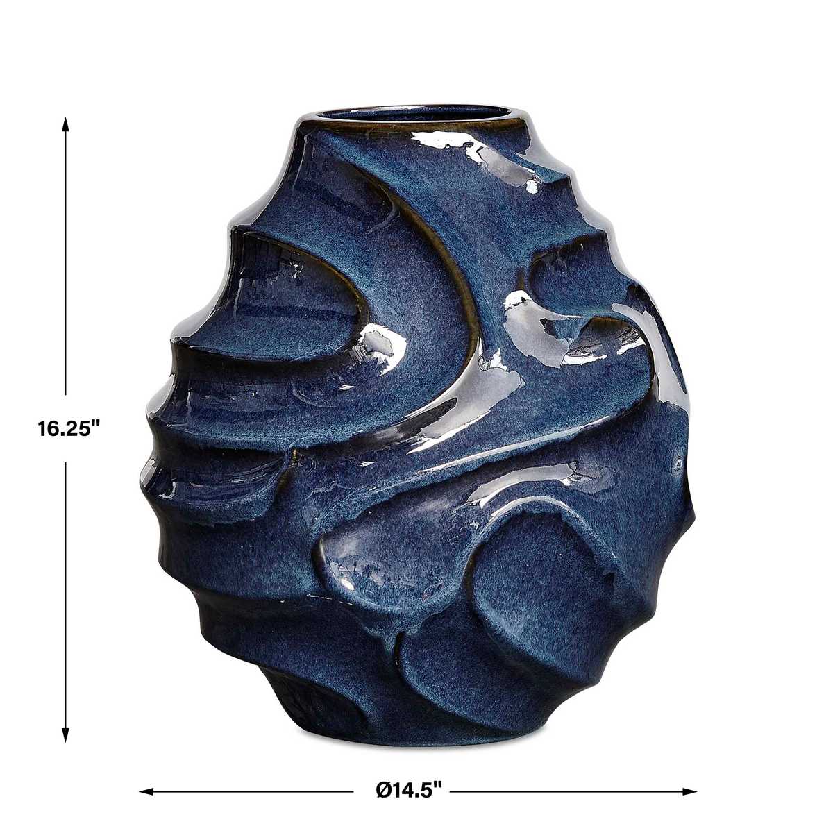Uttermost Helix Swirl Indoor-Outdoor Vase - CLOSEOUT