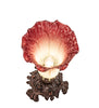 8" High Seafoam/Cranberry Pond Lily Victorian Mini Lamp