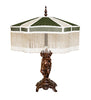 28" High Fabric & Fringe Persian Table Lamp