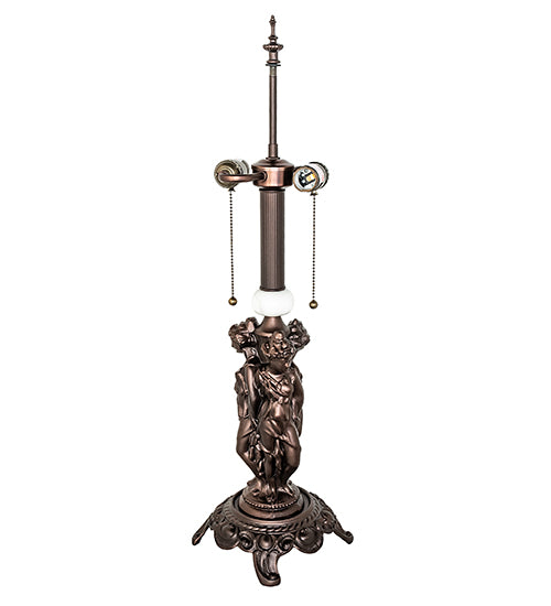 28" High Fabric & Fringe Persian Table Lamp