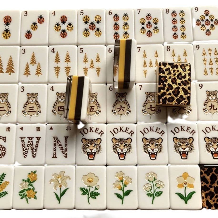 Leopard American Mahjong Tile Set
