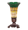 8" High Stained Glass Pond Lily Victorian Accent Lamp