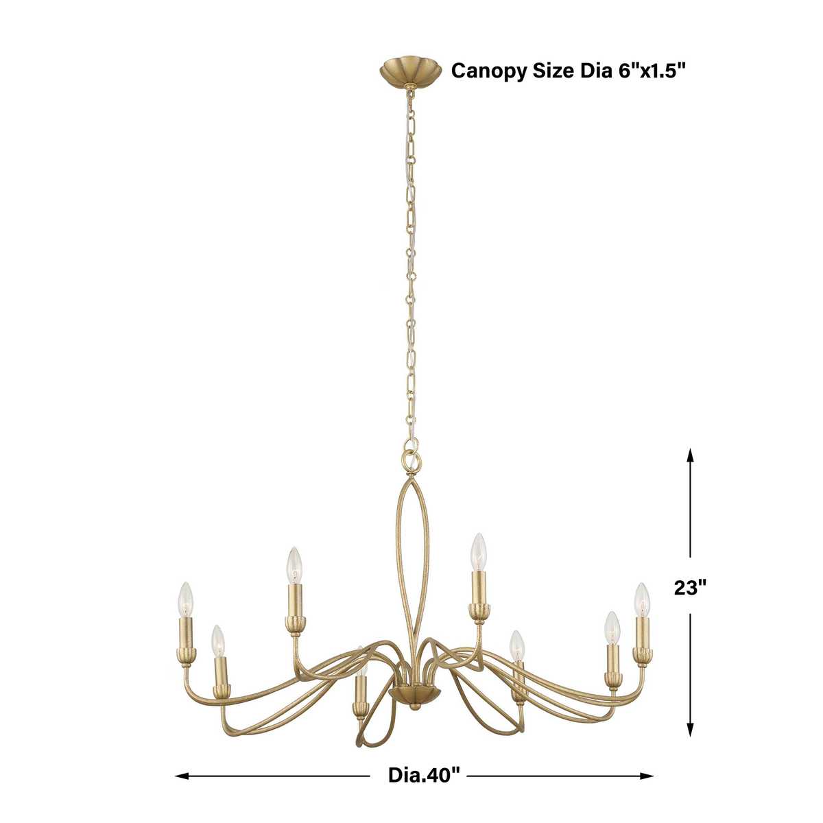 Uttermost Corella, 8 Lt Chandelier - CLOSEOUT