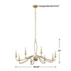 Uttermost Corella, 8 Lt Chandelier - CLOSEOUT