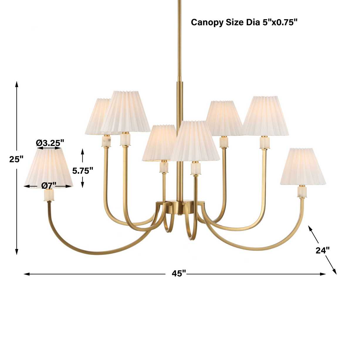 Uttermost Poppins, 8 Lt Chandelier - CLOSEOUT