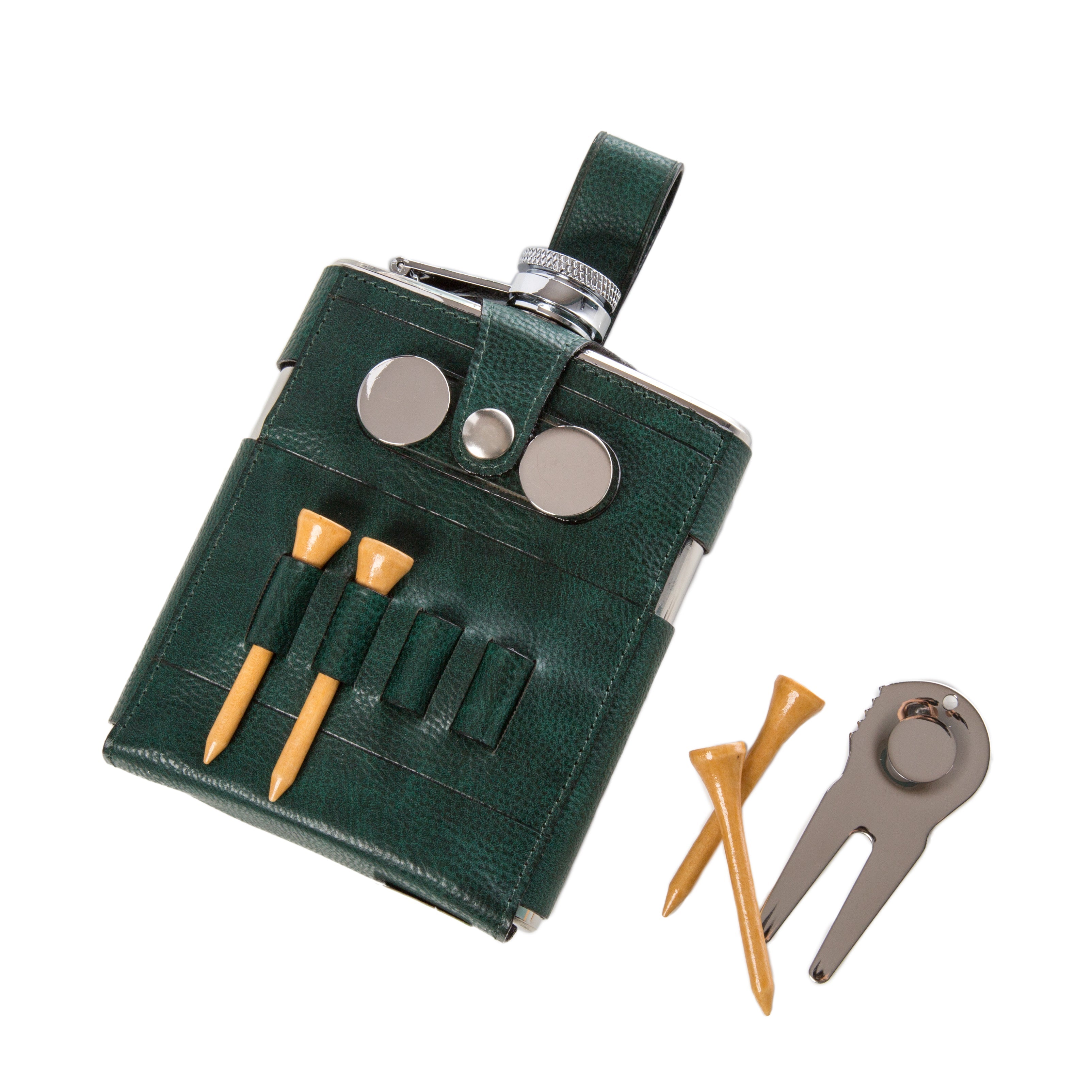 The Teed Up Flask Green