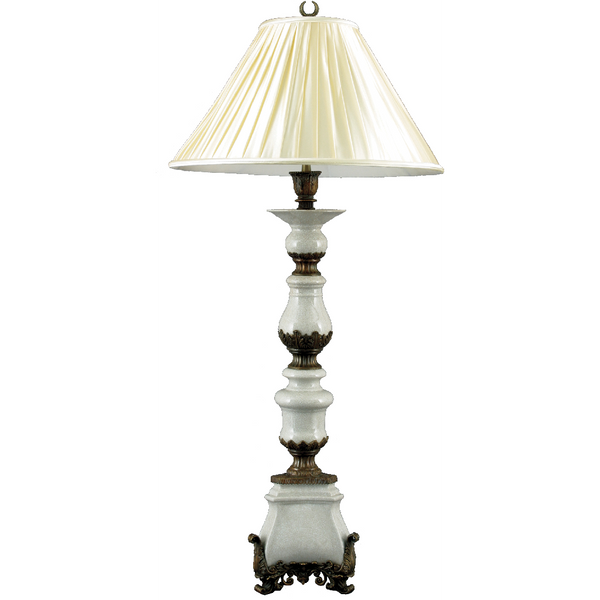 Danny's Fine Porcelain Candle Stand Lamp - CLOSEOUT