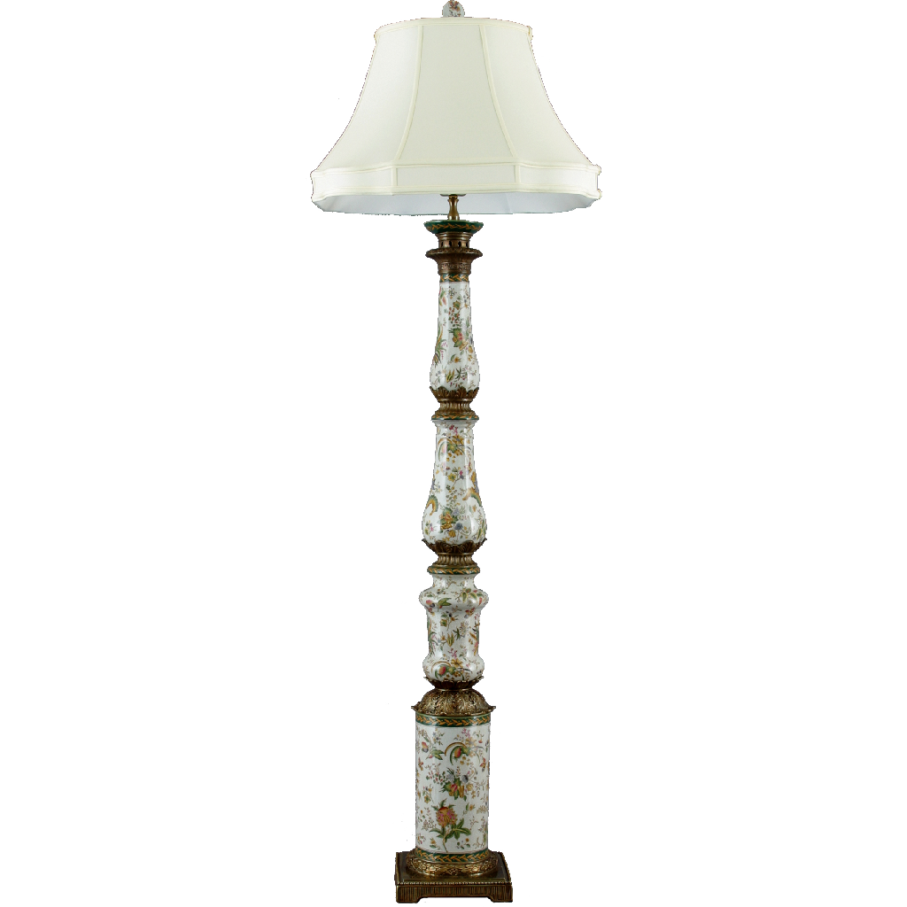 Danny's Fine Porcelain Floor Candle Stick Lamp - CLOSEOUT