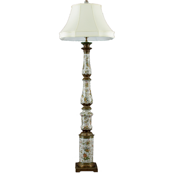 Danny's Fine Porcelain Floor Candle Stick Lamp - CLOSEOUT