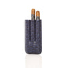 Keep it Fresh Cigar Holder Triple In Ostrich Leather Blue Ostrich