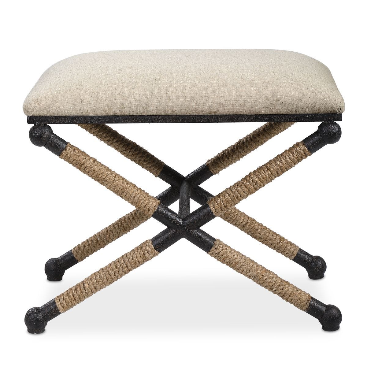 Uttermost Firth Small Bench, Oatmeal - CLOSEOUT