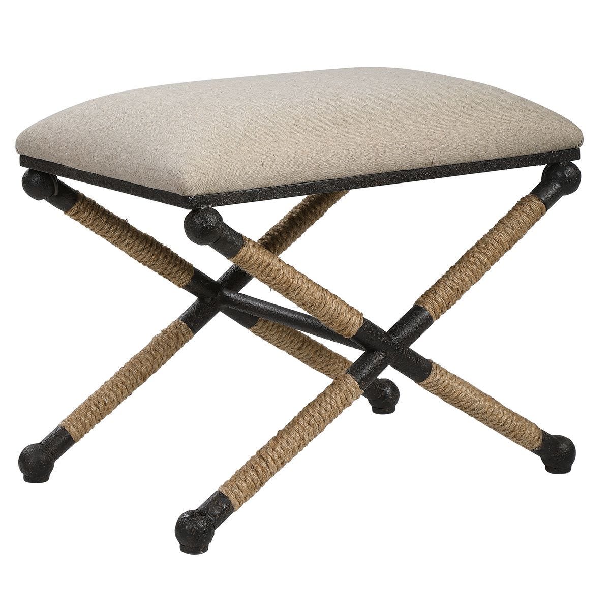 Uttermost Firth Small Bench, Oatmeal - CLOSEOUT