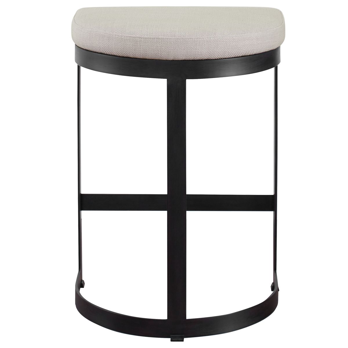 Uttermost Ivanna Counter Stool, Black - Beige - CLOSEOUT