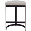 Uttermost Ivanna Counter Stool, Black - Beige - CLOSEOUT