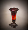 8" High Stained Glass Pond Lily Victorian Accent Lamp